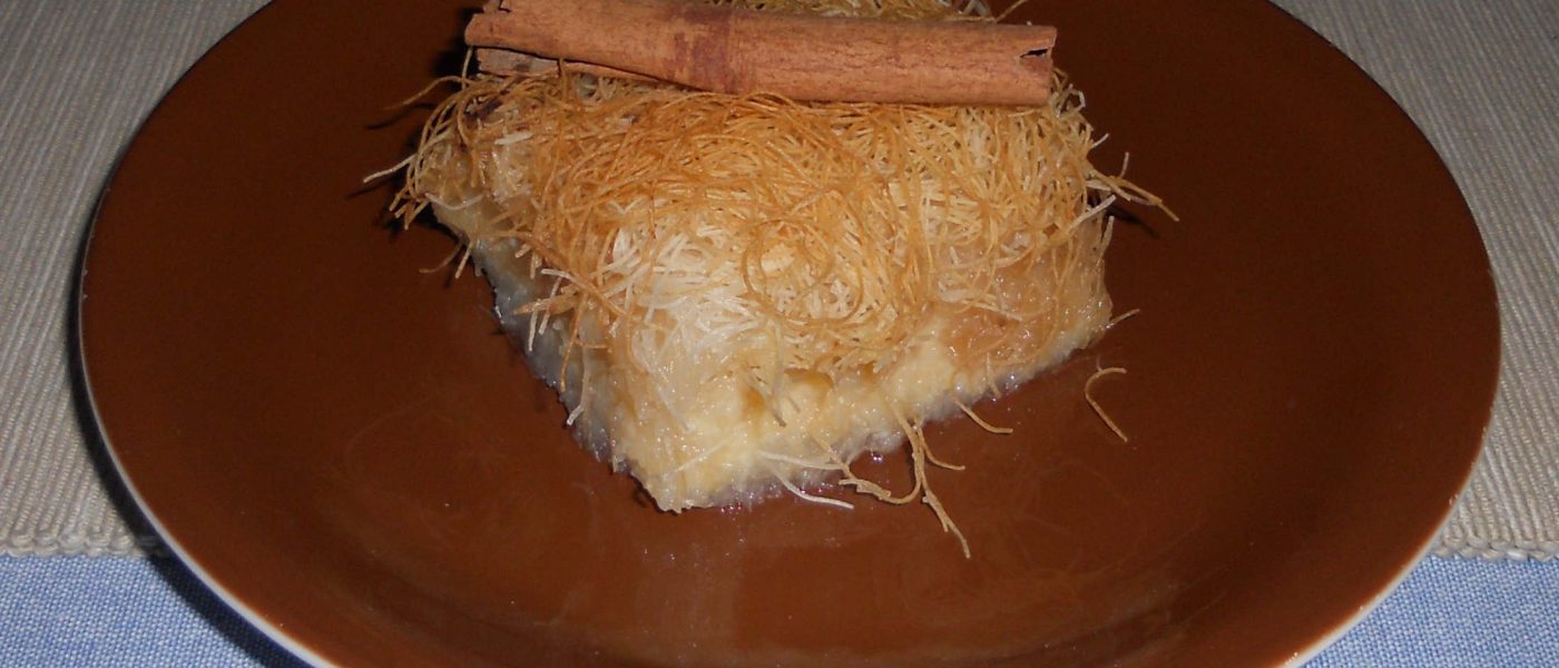 Galaktoboureko with phyllo kataifikataifi