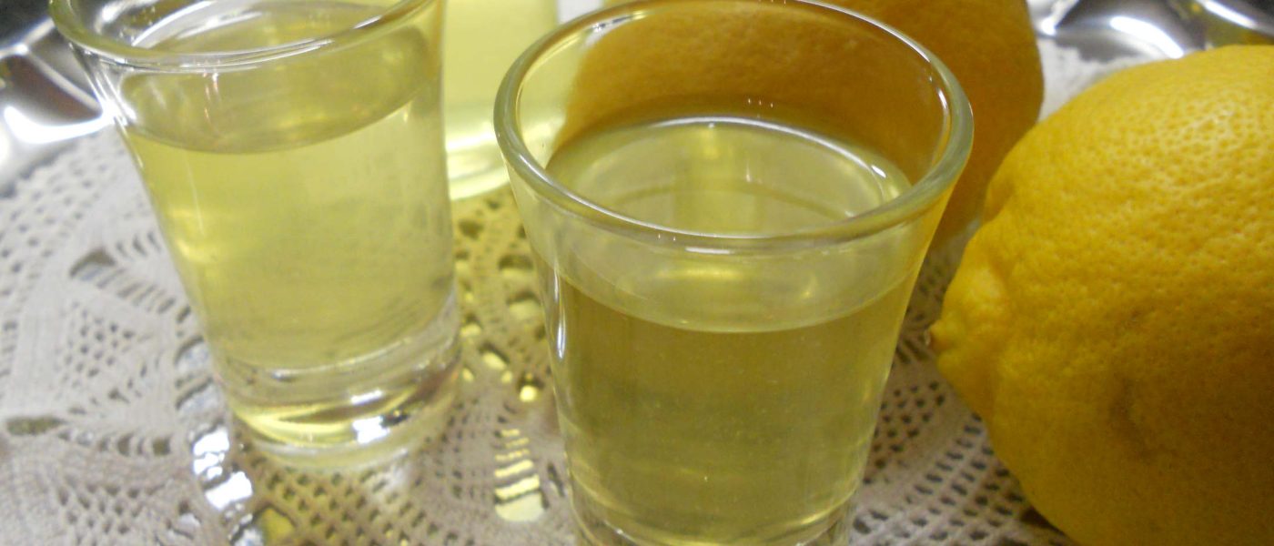 Homemade liqueur lemoni