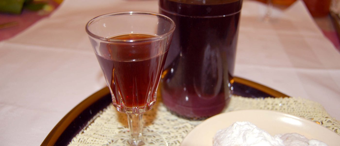 Homemade liqueur rodi