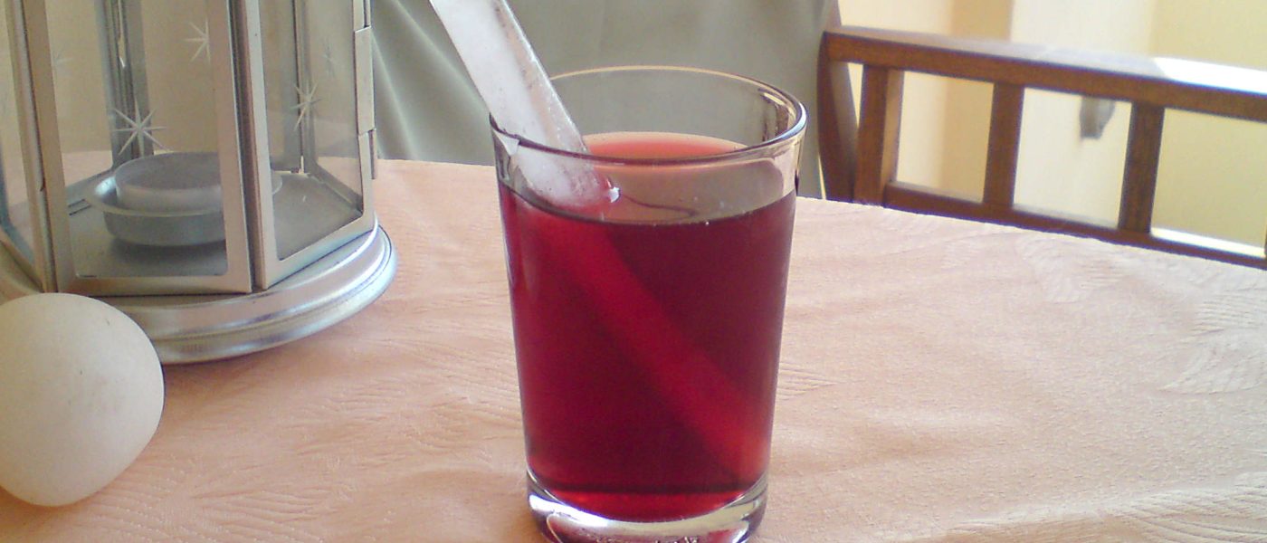 Homemade syrup vissino drink